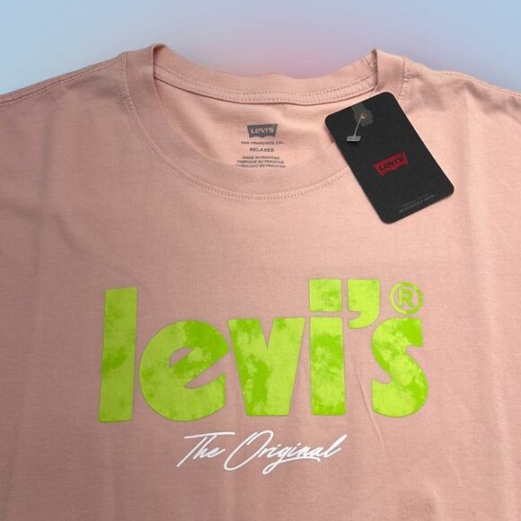 LEVI’S Men’s 2XL Pale Pink Graphic T-Shirt - Picture 1 of 2